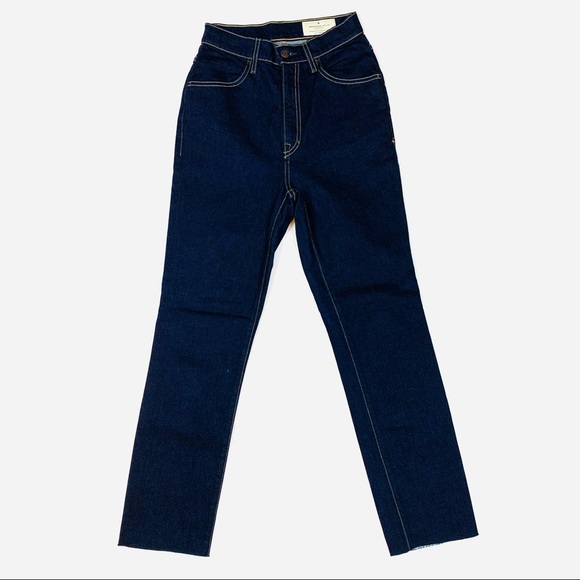 Imogene & Willie Elizabeth High Rise Indigo Jean Raw Hem Ankle Crop Size 25 - Picture 2 of 11